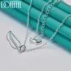 DOTEFFIL 925 sterling zilveren veer hanger ketting 16/18/20/22/24/26 ketting voor vrouw mode bruiloft verloving charme sieraden