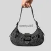 Shoulder Bags Vintage Denim For Women Luxury Designer andbags And Purses 2024 New In Sweet Cool ot Girl alf Moon Underarm SoulderH24131