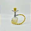 Estatuetas decorativas portátil vidro narguilé pequeno vaso shisha mini cachimbo caminhadas água narguilé viagem relaxamento sabor titular tabaco