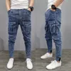 Cargo Pants Mens High Street Hip-hop Personality Trendy Overalls Casual Pants Jeans Man baggy pants fitting Trousers y2k 240131