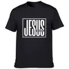 Homens Camisetas Jesus é Rei Imprimir Homens Verão T-shirt Religião Cristã Deus Fé Camisa de Manga Curta Roupas Tees Moda Camisetas