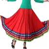 Jupes Femmes Folklorico Danse Jupe Espagnol Flamenco Coloré Big Swing Long Folklorique Mexicain Folk Performance Costume
