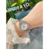 Projektantka marka Womenwatch Ice Out Quartz r o lexs na rękę modę 30 mm na rękę Sapphire Mirror Relojes Prezent dla kobiet dziewczyny walentynki FSQ3