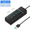 Alta velocidad 4 puertos USB HUB 3,0 adaptador Cable expansor divisor multipuerto para ordenador portátil Macbook escritorio Notebook