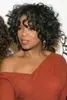 Celebrity Oprah Hairstyle czarny kręcone koronkowe przednie brazylijskie ludzkie peruki włosy Blueless Peruki for Black Women 150% 12 -calowe