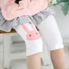 Trousers Summer Girls Leggings Rabbit Kids Knee Length Pants Leggins Trouser Elastic Cotton Candy Color Children Capris Girl Skinny