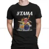 Mannen T-shirts Instrumenten T-shirt Voor Mannen DIER DRUMMER TAMA DRUMS Zachte Casual Sweatshirts T-shirt Hoge Kwaliteit Trendy