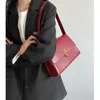 Cross Body Vintage Female Square Bag High Quality PU Leather Women's Handbag Lock Large Shoulder Messenger2327