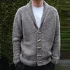 Maglioni da uomo Cardigan con bottoni Cappotto da maglione casual sciolto alla moda lavorato a maglia da donna Tinta unita Top in stile coreano