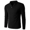 Männer Casual Hemden Plus Größe Langarm Männer Kleid Baumwolle Leinen Knöpfe V-ausschnitt Stehkragen männer Top Camisas hombre