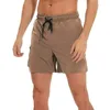 Shorts masculinos nadam praia com bolsos com zíper e malha esportiva casual verão calças tamanho ferramental