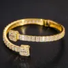 Bijoux Fine Designer Jewelry Mężczyźni Bransoletka 5,5 mm 18K Gold Splated 925 Srebrny Srebrny VVS Bagiete Moissanite Diamond Bolek