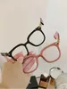 Designer solglasögon för kvinnor ultralätt myopiska glasögon överdimensionerade ramar kvinnors platt vegan glasögon med låda