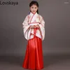 Stage Wear Tang Hanfu Chaogui Girl Vêtements pour enfants Costume Princesse Robe Guzheng Performance