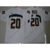 NCAA Miami Hurricanes voetbalshirt 15 Brad Kaaya 20 Ed Reed 26 Sean Taylor 47 Michael Irvin 52 Ray Lewis Oranje Wit Hoge kwaliteit Jer 31