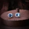 Stud Earrings Natural Tourmaline Silver Rose Gold Flower Jewelry Earring Ms To Send The Inspection