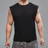 Débardeurs pour hommes Hommes débardeur large épaule gilet décontracté lâche hommes haut court entraînement exercice vêtements chemise sans manches YQ240131