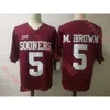 Maillots de football universitaires américains personnalisés Oklahoma Sooners Zach Schmit Josh Plaster Gavin Marshall 5 Billy Bowman Bunkley-Sh 93