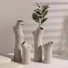 Vasi Creativo Wabi-sabi Vaso piccolo in ceramica stile soggiorno Ingresso casa Disposizione floreale Ornamenti decorativi Accessori