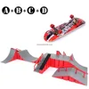 Finger Skateboards Skate Ramp Parts Set Toy Finger Bike Fingers Training Sport Fingerboard Toys Skate Park Ramp Toy per bambini 240125