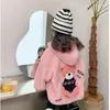 Giacche Moda Bambina Giacca invernale In lana di agnello spessa Neonato Bambino Caldo Cappotto simile a pecora Capispalla in cotone 4-15 anni