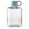 Wasserflaschen Mini-Flasche, flach, BPA-frei, transparent, tragbar, Pad, Getränkekessel, Notizbuch, Milchsaft, einfache transparente Tasse, Geburtstagsgeschenk