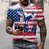 Homens camisetas Novo verão homens camisetas vintage animal águia 3d impresso casual manga curta camiseta moda roupas streetwear oversized tops