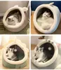 Deep Sleep Cat Bed Cartoon Pet Bed Foldable Detachable Washable Pet Bed for Small Dog Cushion Bag Cave Cat Bed 240131