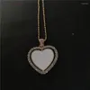 Ожерелья с подвесками, сублимационные пустые подвески в форме сердца с цепочкой из бисера, расходные материалы для трансферной печати, 15 шт., лот 230O