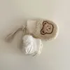 Hair Accessories Cartoon Bear Children Halterneck Mitten Baby Winter Hand Warmer Kids Soft Lamb Fleece Finger Gloves Boy Girl Thick Plush