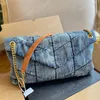 Top Luxurys Designers Sac à bandoulière Femmes Bandoulière Denim Loulou Sac à main Sacs à main Couture Cuir Dames Chaîne en métal Sacs Messenger Sacs à main de luxe