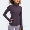Lu Lemen толстовки с капюшоном для йоги женская футболка спортивные куртки для спортзала длинные упражнения для рук эластичные Ritsleting Ramping Definition с