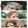 Hårklipp ädelstenar pixie alf öron blommor krans elven krona fairy drottning kostym peadband headpiece party tiaras cospaly accessoarer