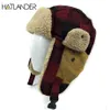 hatlanderoutdoor hearflap bomber hats for men for sick rossian ushanka aviator trooper snow ski fleece winterhat cap t244q