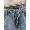Męskie projektant dżinsów Mężczyźni spersonalizowane falbany Slim Elast Colful Liters Otwej Wstążka Jacquard Hafted Casual Regular Trend A1