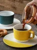 Tazas Platillos Café Japonés Europeo Creativo Taza De Cerámica En bruto Y Juego De Platos Capuchino