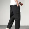 Pantalon pour hommes grand décontracté pour les hommes au printemps et en automne saison mince graisse lâche élastique tube droit élargi