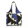 Boodschappentassen Recycling Bloemenjurk Meisje Blauwe tas Dames Schoudertas Canvas Tote Wasbare boodschappen Shopper Handtassen