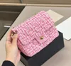 chan Tweed Fashion DesignerClassic Double Flap MessengerChain Cross Body Shoulder Bags Famous Quilted Luxury Handbag Purse