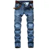 Jeans da uomo 2024 Pantaloni in denim Designer Moto Bike Dritto Autunno Primavera Punk Rock Streetwear Equitazione Ginocchiera