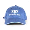 Casquettes de baseball broderie Boeing B787 737 747 777 787 chapeau casquette de baseball extérieure réglable pour pilote aviation équipage de vol bleu noir hommes femmes