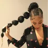 Lupu Synthetic Ponytail Bubble Hair Extensionsの周りのWomen for Women long Black Lantern Bubble Ponytail 240122