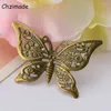 Hantverksverktyg Chzimade 20st Filigree Wraps Metal Butterfly Charms för utsmyckning Skrapbok DIY smyckedekoration