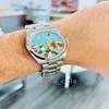 Homens de luxo relógio de pulso japão mecânico automático nova pulseira de aço inoxidável safira à prova d'água 124300 41mm personalizado feito turquesa motivo de celebração