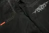 Y2k Jeans Harajuku Hip Hop Skull Graphic Jeans larghi oversize Pantaloni in denim nero Uomo Donna Pantaloni larghi gotici Streetwear 240130