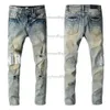 Designer-Hip-Hop-Jeans für Herren, modisch, Reißverschluss, Lochwaschung, Retro-zerrissenes Faltendesign, Motorradfahren, coole, schmale Hose, lila Jeans für Damen 28–40