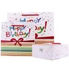 Gift Wrap 5PCS Happy Birthday Environment Friendly Kraft Paper Bag With Handles Recyclable Shop Store Packaging252E