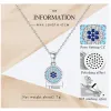 Colliers Kaletine Shinee Kpop Blue Stone Evil Eye 925 Collier en argent sterling Femmes Charme Round CZ Pendant Exo Accessoires 2019 Fashion