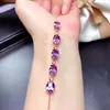 Charm Bracelets Fashion Amethyst 18K Rose Gold Color Treasure Luxury Purple Crystal Gemstone Bracelet For Women Fine Jewelry Christmas Gifts