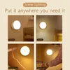 Night Lights LED Motion Sensor Light USB Rechargeable Eye Protection Study Magnetic Attachment Lamp For Bedroom Table Closet Decoration